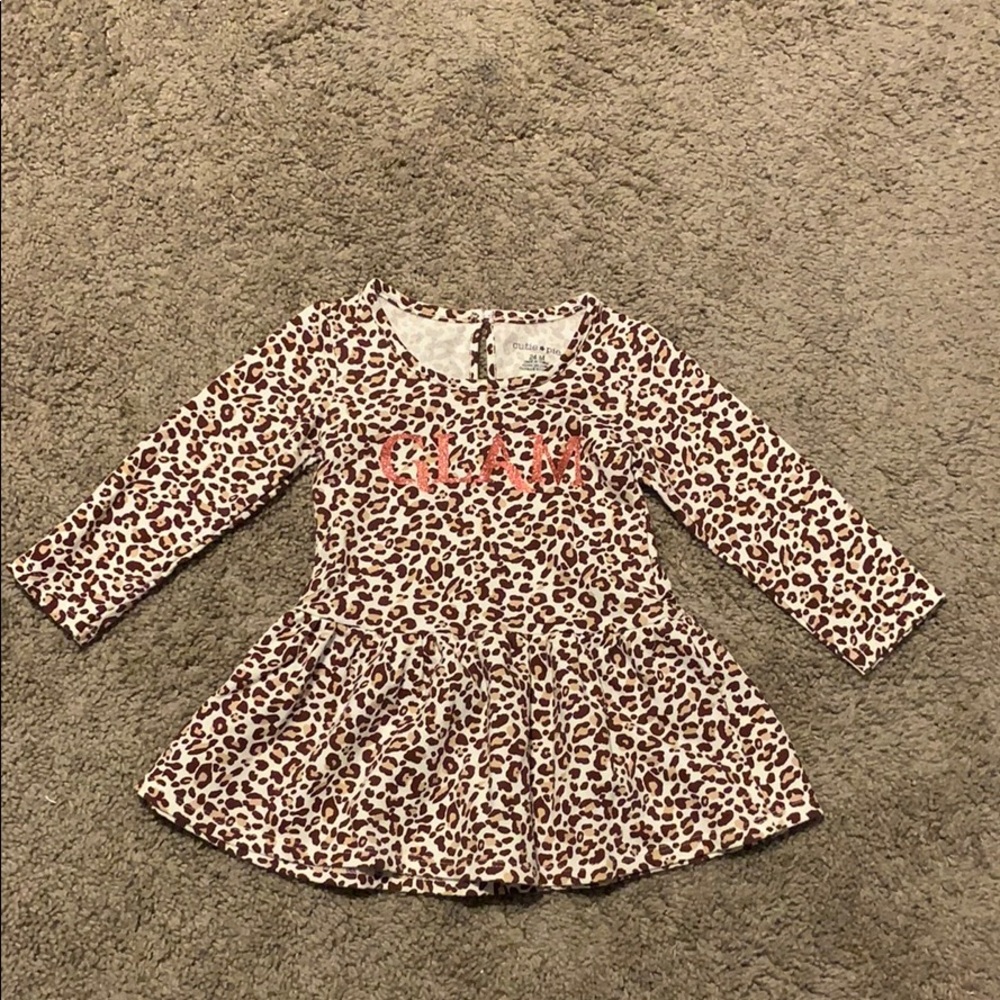 Cheetah Print “Glam” long sleeve dress